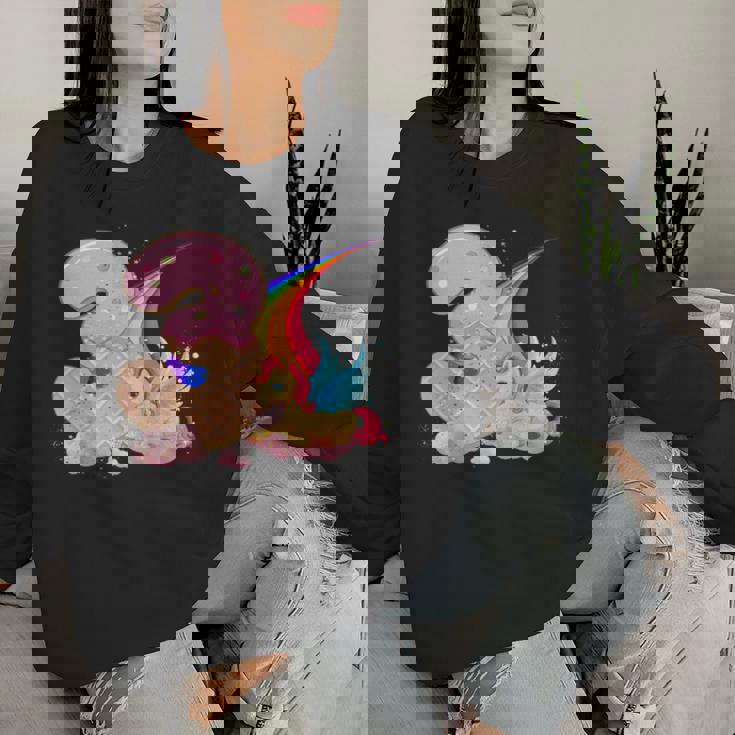 キッズ I Am 3 かわいいユニコーン 誕生日ギフト 女の子向け レディーススウェットシャツ 彼女への贈り物