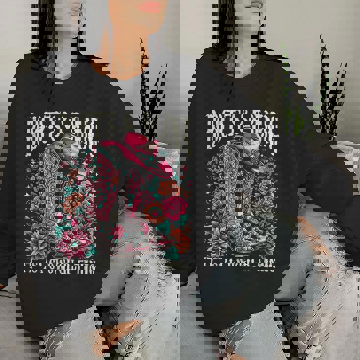 ブーツ Its Bling Cowgirl Thing Countryintage Western レディーススウェットシャツ 彼女への贈り物