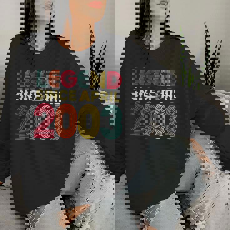 レジェンド 2003年4月 23歳の誕生日 男性 女性 23歳 レディーススウェットシャツ 彼女への贈り物