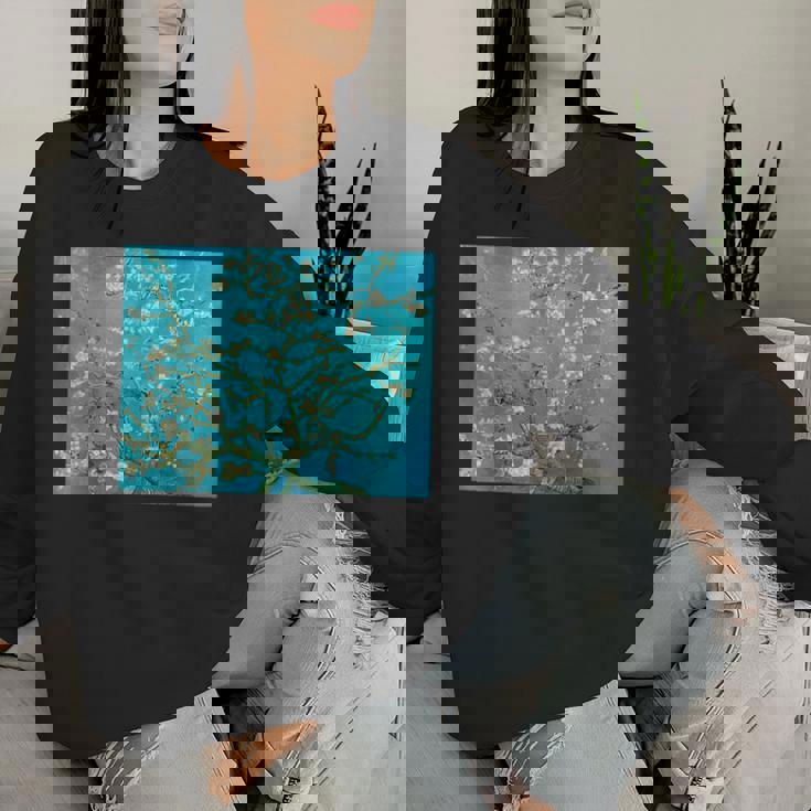 ヴィンセント・ファン・ゴッホ、アーモンドの花 レディーススウェットシャツ 彼女への贈り物