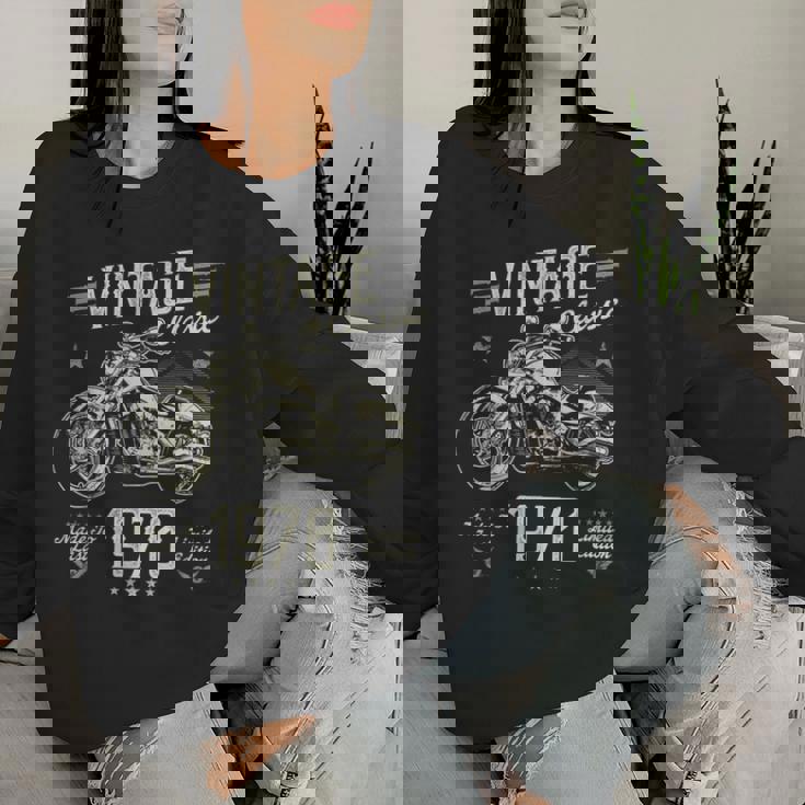 ヴィンテージ 1970 55 歳の誕生日プレゼント 男性 女性 55 歳 レディーススウェットシャツ 彼女への贈り物