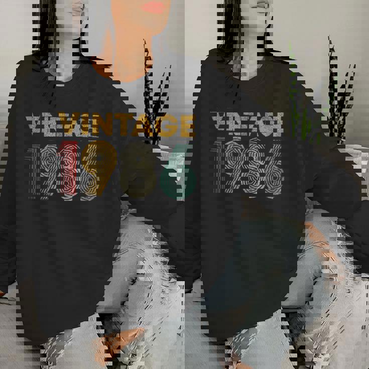 ヴィンテージ 1986 40歳の誕生日プレゼント 男性 女性 40歳 レディーススウェットシャツ 彼女への贈り物