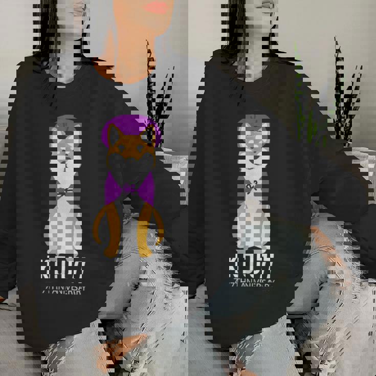 喜寿祝い 犬 柴犬 ちゃんちゃんこ 父 男性 女性 母 犬好き 喜寿 お祝い 77歳 かわいい おしゃれ レディーススウェットシャツ 彼女への贈り物