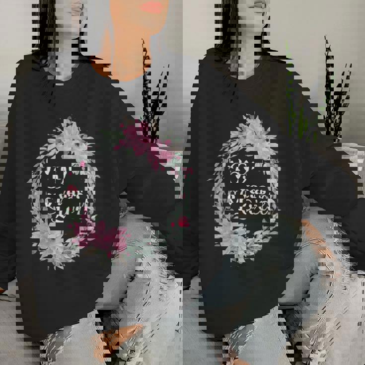 花柄 69歳 誕生日 男性 女性 還暦 レディーススウェットシャツ 彼女への贈り物