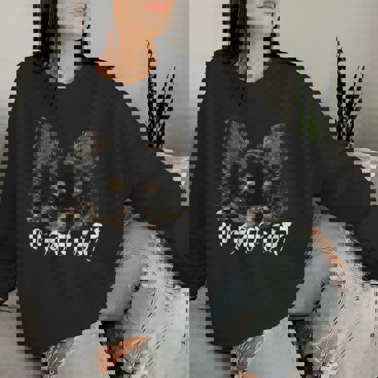 黒 チワワ ママ ロングヘア チワワ ママ チワワ 女の子 長袖tシャツ レディーススウェットシャツ 彼女への贈り物