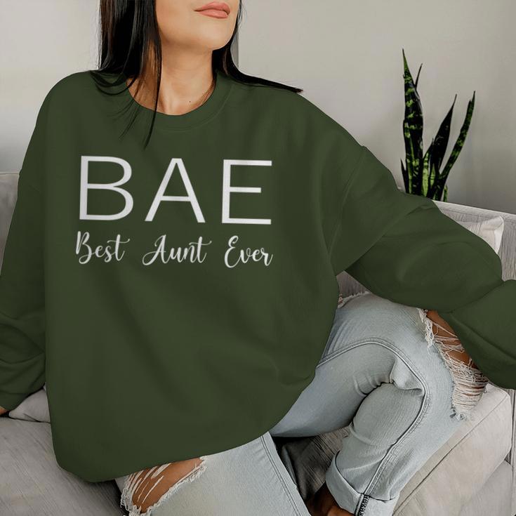 Bae Best Aunt Ever New Favorite Aunt Christmas Idea In Mangas Sudadera Mujer Regalos para ella