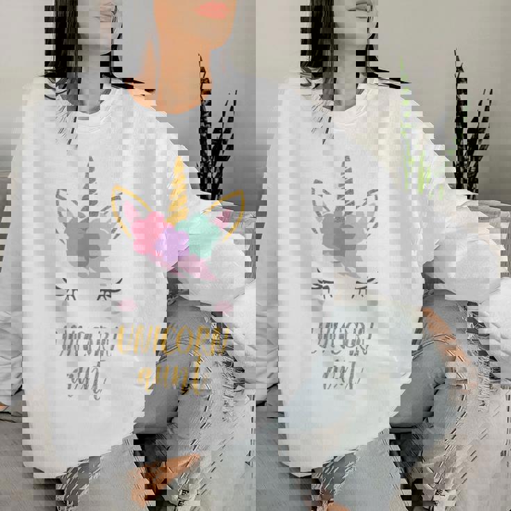 Aunt ユニコーン シャツ かわいい ユニコーン 叔母 ギフト レディーススウェットシャツ 彼女への贈り物