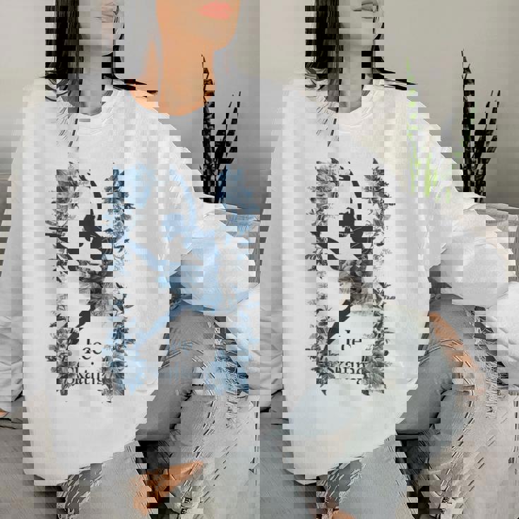 Floral Ice スケーター ダンシング スポーツ フィギュアスケート レディーススウェットシャツ 彼女への贈り物