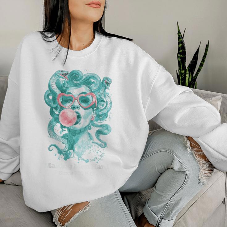 Making Hard Since 700 Bc Feminist Medusa Bubblegum Women Women Sweatshirt Gifts for Her Making Hard Since 700 Bc Feminist Medusa Bubblegum Women Women Sweatshirt Gifts for Her