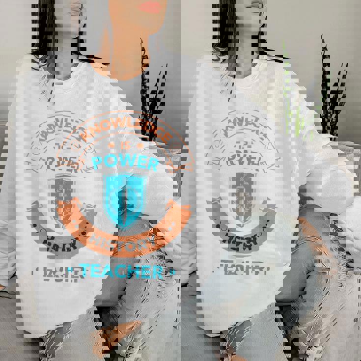 History Teacher 学校 歴史 先生 先生 レディーススウェットシャツ 彼女への贈り物