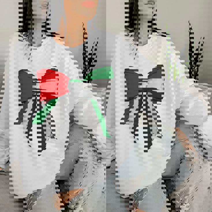 アラブ首長国連邦 首長国連邦 Uae 国旗 女の子 コケットリボン レディーススウェットシャツ 彼女への贈り物