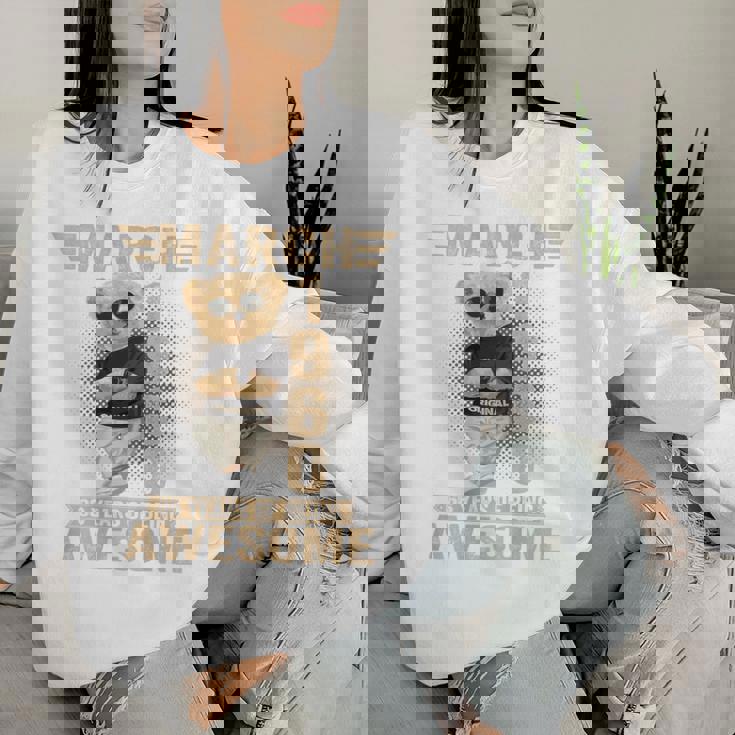 オンバック 3月66日 誕生日 男性 女性 1960年 テディベア レディーススウェットシャツ 彼女への贈り物