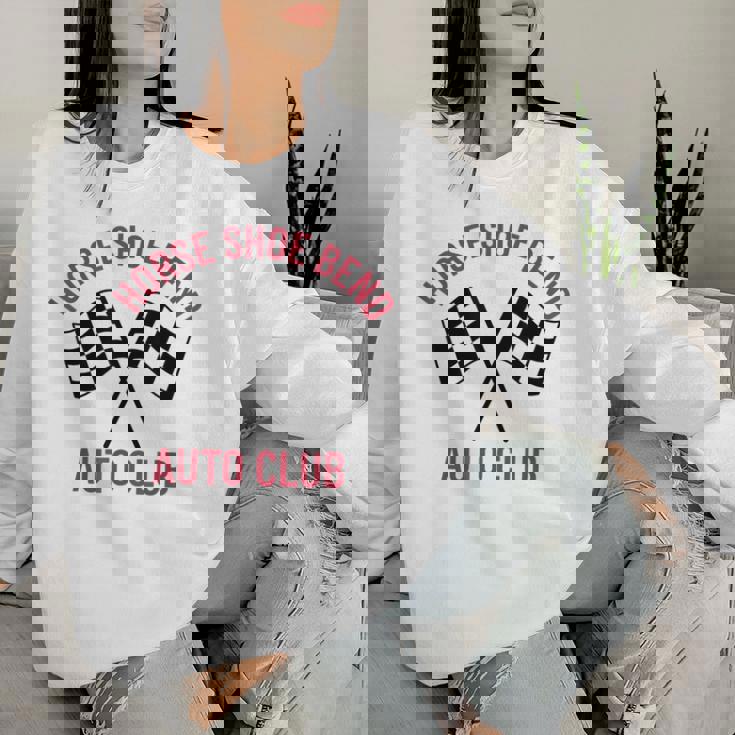 馬 靴 曲がり 自動車 クラブ ファン 男性 女性 大人 子供 レディーススウェットシャツ 彼女への贈り物