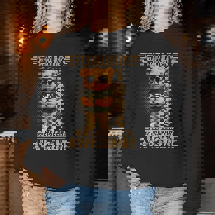 32歳 1994年2月 テディベア 32歳 誕生日 男性 女性 レディーススウェットシャツ 面白い贈り物