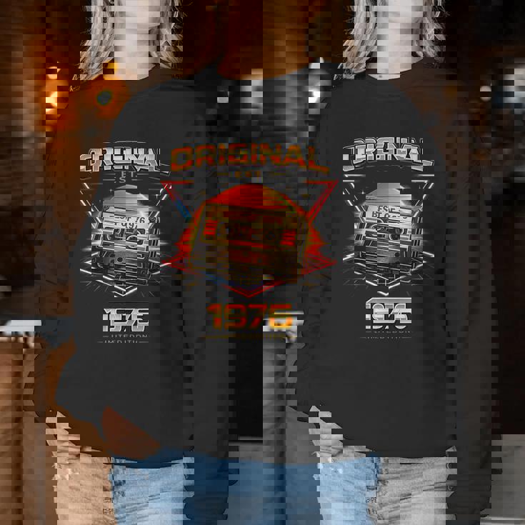 50歳 誕生日 男性女性intage 1976年1976年生まれ レトロデザインブランド レディーススウェットシャツ 面白い贈り物