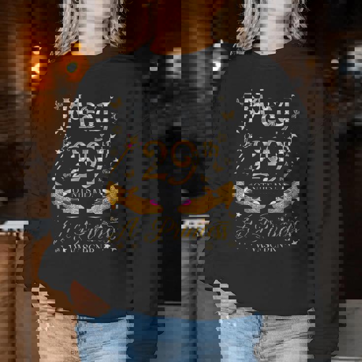 5月29日 プリンセスが生まれた 5月29日 誕生日 女の子 長袖tシャツ レディーススウェットシャツ 面白い贈り物