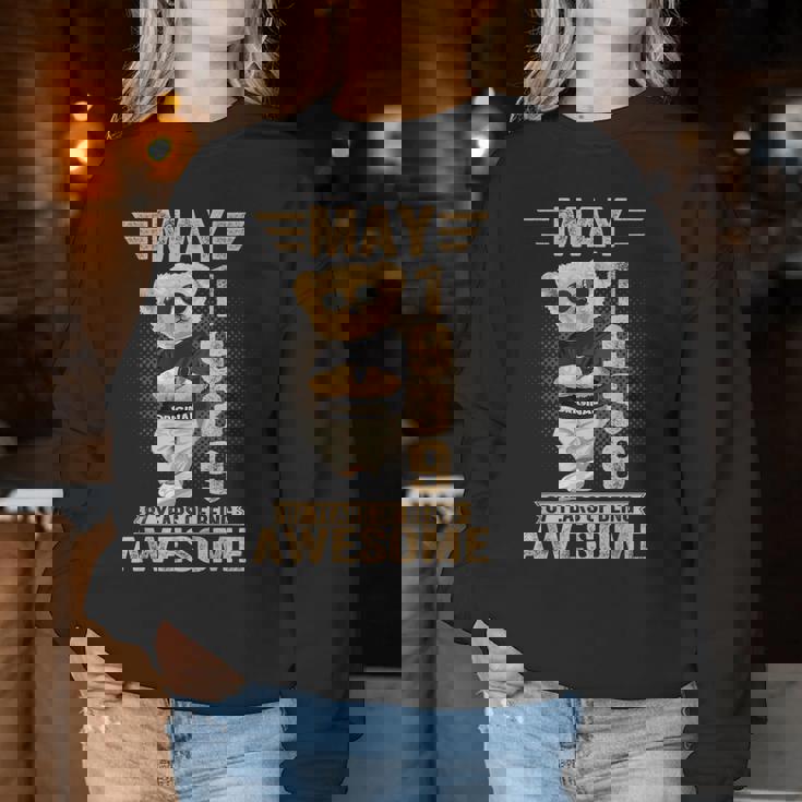 5月87日 誕生日 男性 女性 1939年 素晴らしいテディベア レディーススウェットシャツ 面白い贈り物