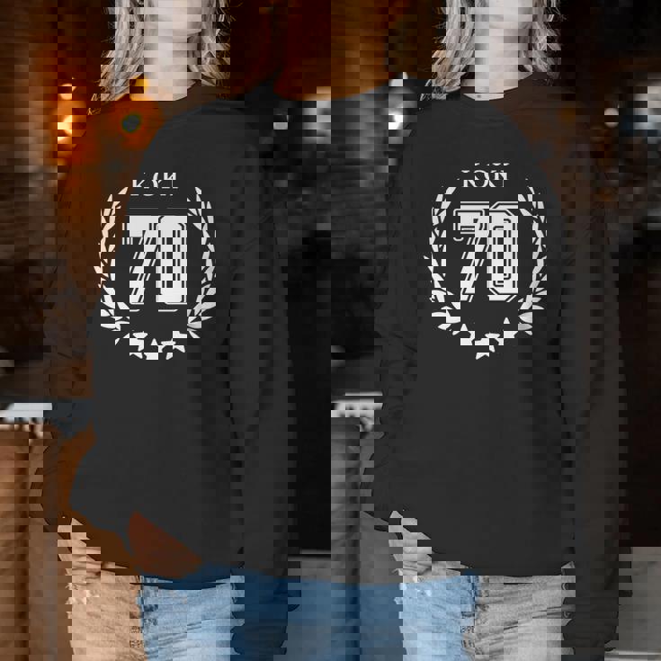 70 歳 古希 祝い 70歳 70才 お祝い 男性 女性 古希祝い ギフト 贈り物 父 母 こき 誕生日 紫 長袖tシャツ レディーススウェットシャツ 面白い贈り物