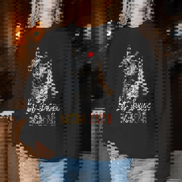 Bestchnauzer Mom Ever Dog Mama 母の日 レディーススウェットシャツ 面白い贈り物