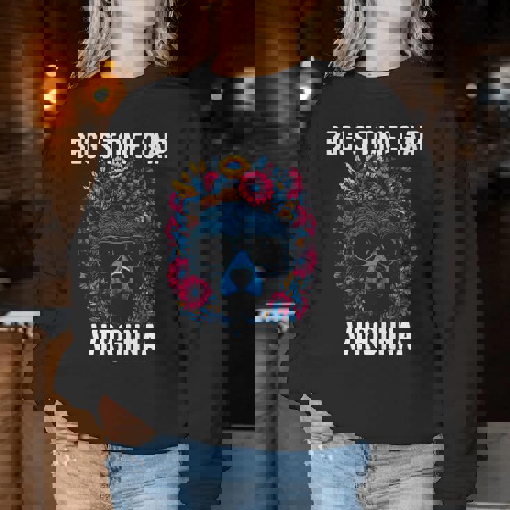 Bigtone Gap バージニア Usa クマと花のデザイン 長袖tシャツ レディーススウェットシャツ 面白い贈り物