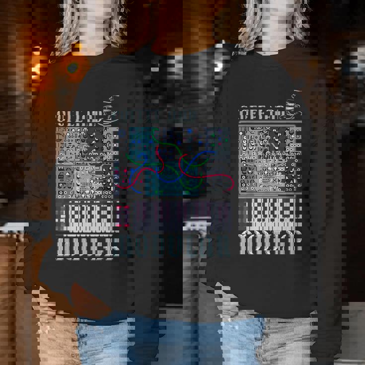 Coffee And Modular アナログシンセサイザー 波形シンセ レディーススウェットシャツ 面白い贈り物