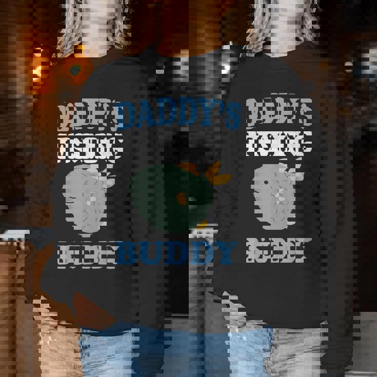 Daddy's Fishing Buddyon Daughter ギフトtシャツ レディーススウェットシャツ 面白い贈り物