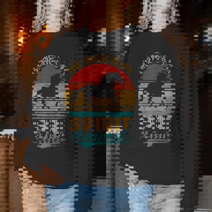 The Horse Is Mypirit アニマルシャツ entage Horse レディーススウェットシャツ 面白い贈り物