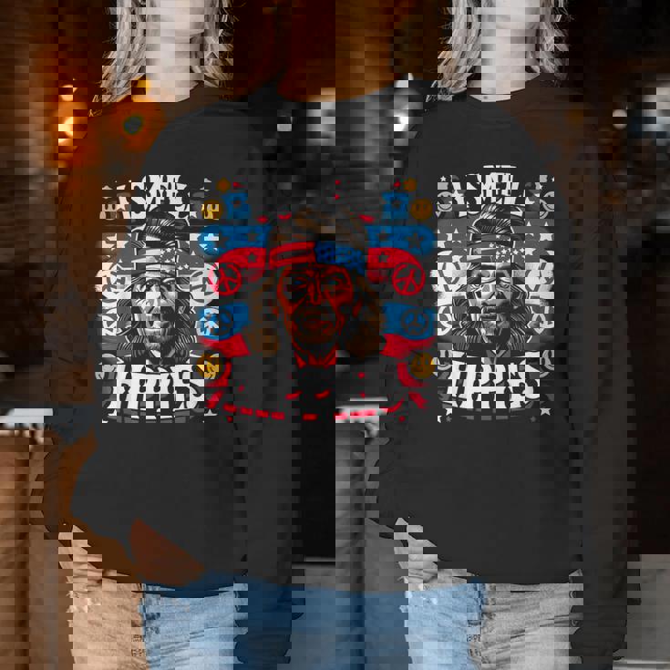 Imell Hippies Peace 4Th Of July For Hippie レディーススウェットシャツ 面白い贈り物
