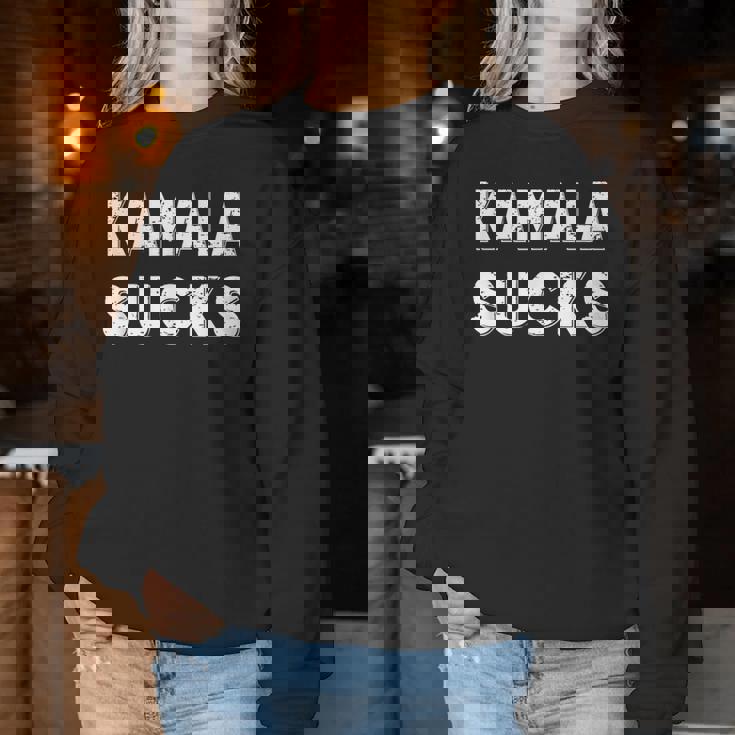 Kamalaucks Kamala Harrisucks And Women レディーススウェットシャツ 面白い贈り物