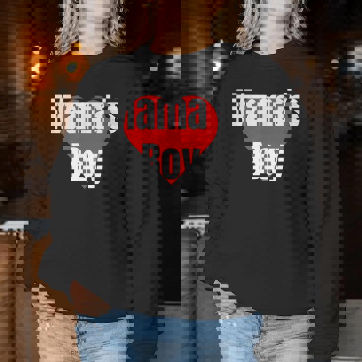 Mama's Boy おもしろグッズ服 レディーススウェットシャツ 面白い贈り物