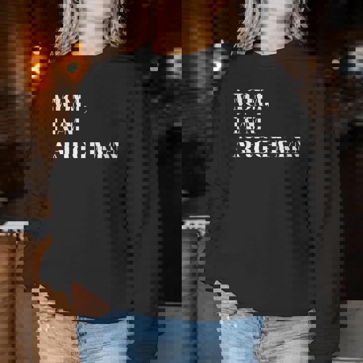 Mom I Am A Rich Man I Am The Boss Man Top Entrepreneur レディーススウェットシャツ 面白い贈り物