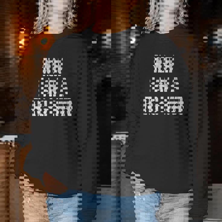 Mom I Am A Rich Man 面白い レディーススウェットシャツ 面白い贈り物