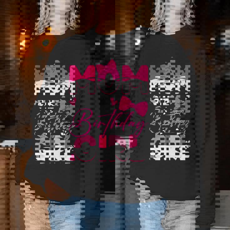 Mom Of The Birthday Girl Cat Kitty Family Matching Women Sweatshirt Unique Gifts