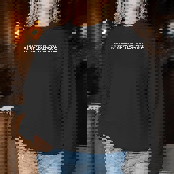 My Wifetabs People Wife Quote レディーススウェットシャツ 面白い贈り物