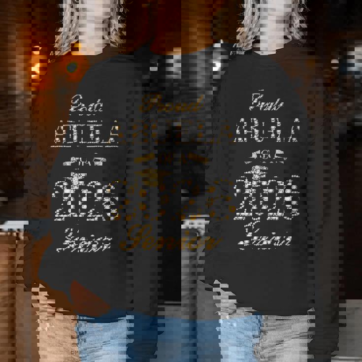 Proud Abuela Of A 2026 シニア 卒業 長袖tシャツ レディーススウェットシャツ 面白い贈り物