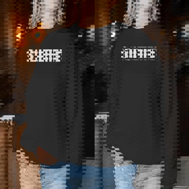 Sicherheit -Ecurity Guard Uniform And German レディーススウェットシャツ 面白い贈り物