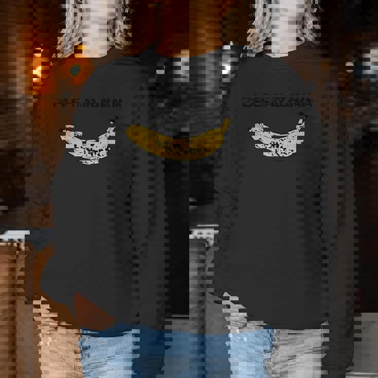 Vintage Dolce And Banana Novelty Graphic & Cool s レディーススウェットシャツ 面白い贈り物