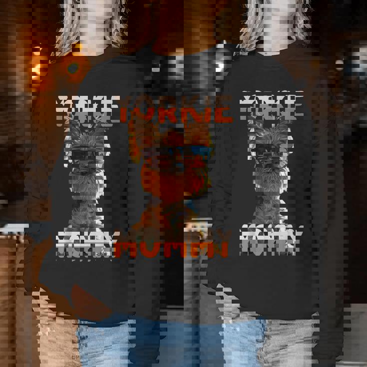 Yorkie Mommyヨーキー ママ 母親 母の日 ママ かわいい ヨークシャー・テリア レディーススウェットシャツ 面白い贈り物