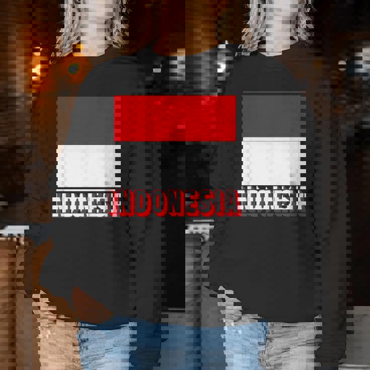 インドネシア国旗 アンティーク調 ナショナル インドネシア 男性 女性 キッズ レディーススウェットシャツ 面白い贈り物