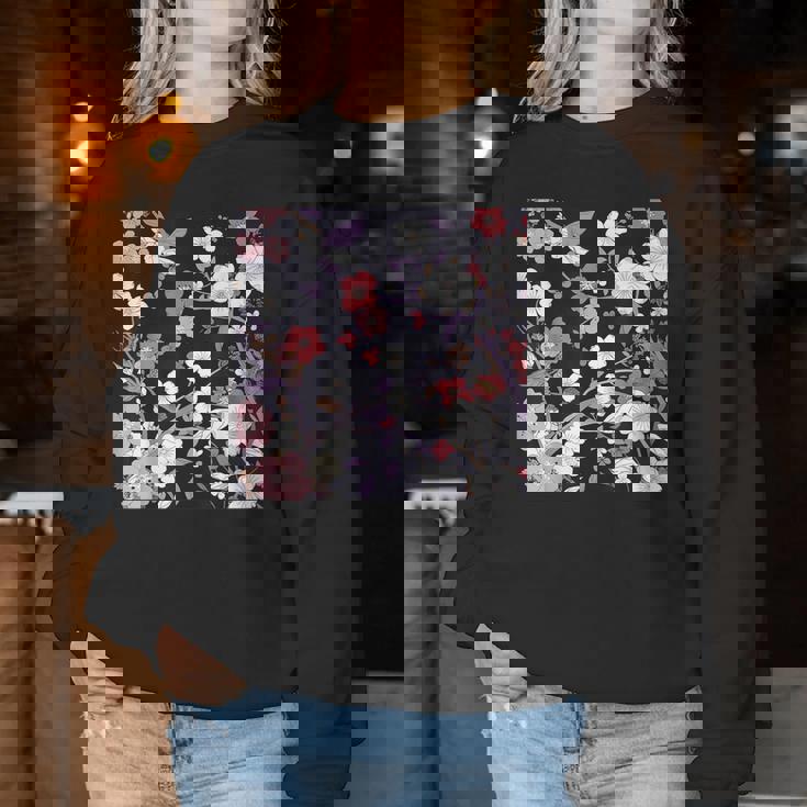 クラシックな桜柄の繊細なピンクの花びら。 レディーススウェットシャツ 面白い贈り物