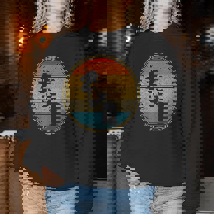 スケーター 女の子 ヴィンテージ レトロ スケートボード スケートボード キッズ レディーススウェットシャツ 面白い贈り物