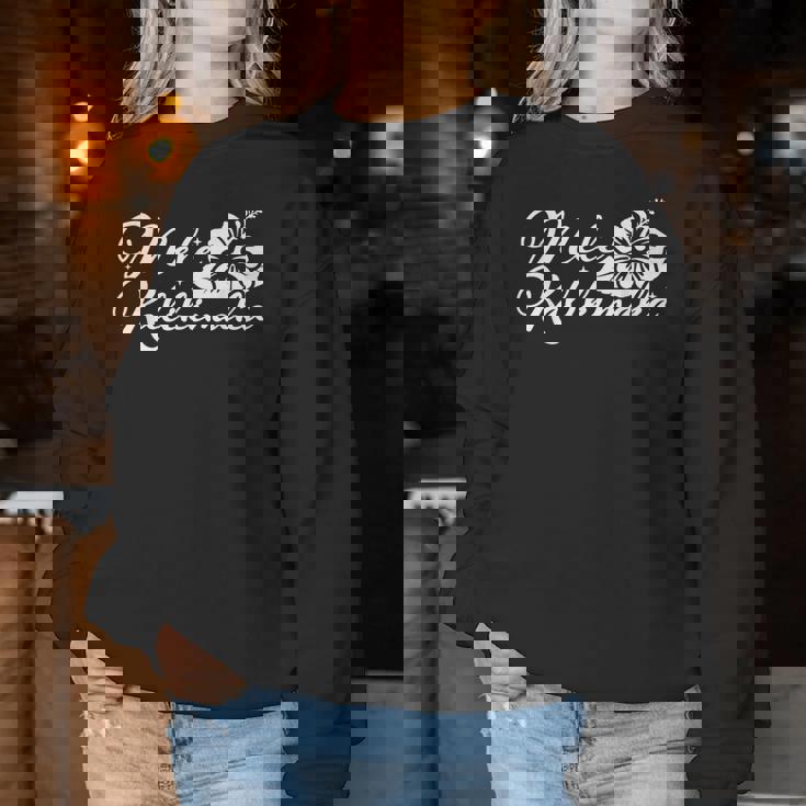 メレ カリキマカ ハイビスカス 花 ハワイ クリスマス ハワイアン レディーススウェットシャツ 面白い贈り物