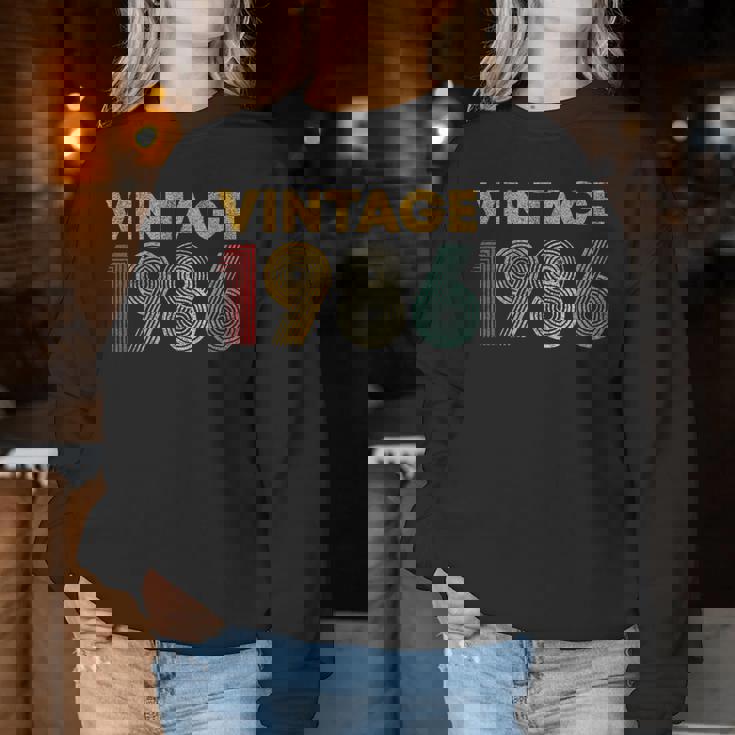 ヴィンテージ 1986 40歳の誕生日プレゼント 男性 女性 40歳 レディーススウェットシャツ 面白い贈り物