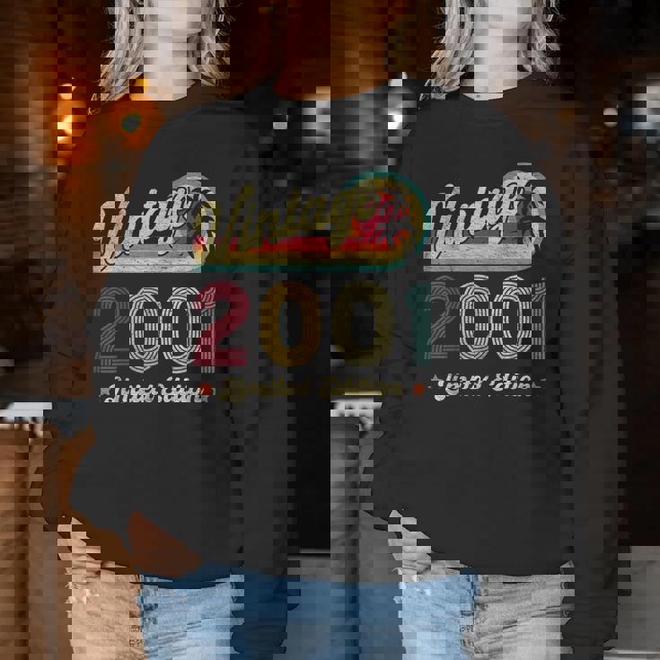 ヴィンテージ 2001 25歳の誕生日プレゼント 男性 女性 25歳 レディーススウェットシャツ 面白い贈り物