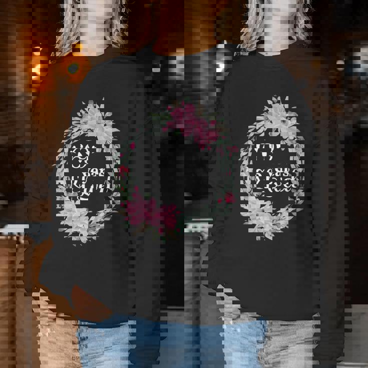 花柄 69歳 誕生日 男性 女性 還暦 レディーススウェットシャツ 面白い贈り物