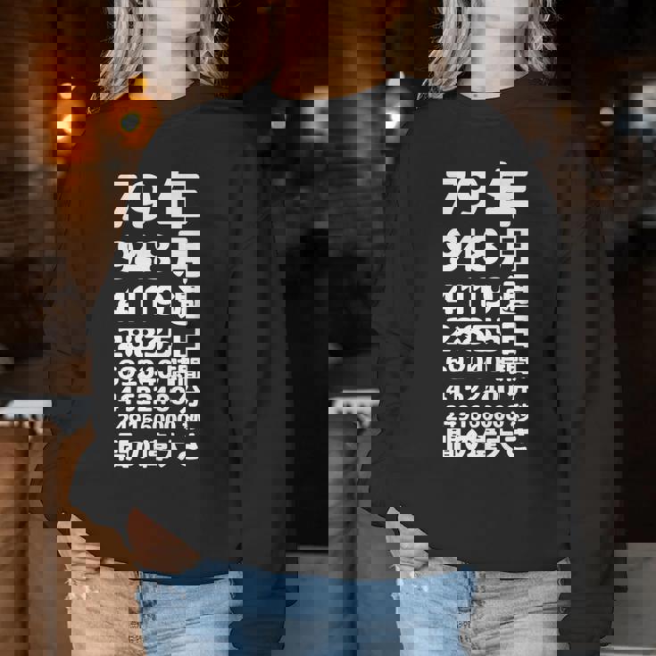 面白い79歳の誕生日の古いメーター 面白い79歳のギフト 女性 男性 面白い電卓 79歳の誕生日のギフト 長袖tシャツ レディーススウェットシャツ 面白い贈り物