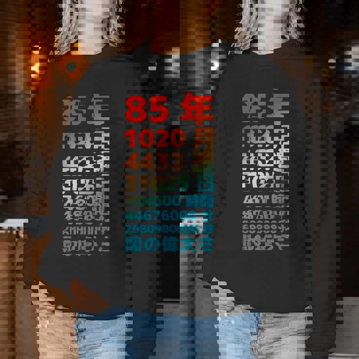 面白い85歳の誕生日の古いメーター 面白い85歳のギフト 女性 男性 面白い電卓 85歳の誕生日のギフト レディーススウェットシャツ 面白い贈り物