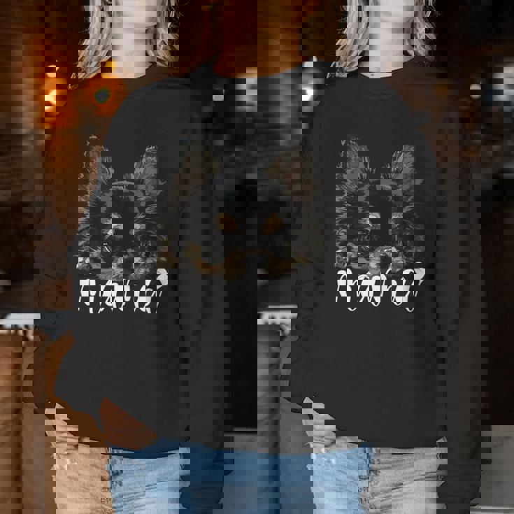 黒 チワワ ママ ロングヘア チワワ ママ チワワ 女の子 長袖tシャツ レディーススウェットシャツ 面白い贈り物