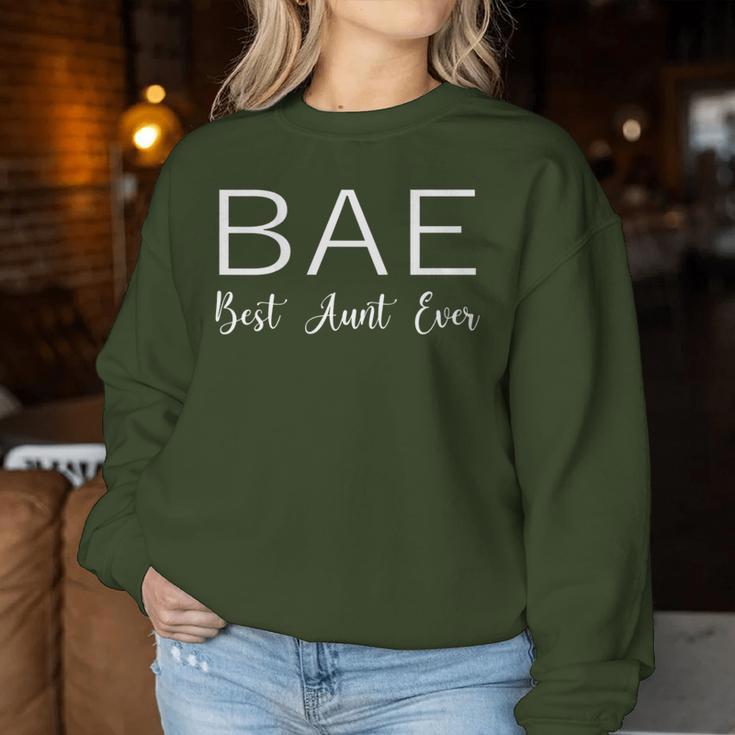 Bae Best Aunt Ever New Favorite Aunt Christmas Idea In Mangas Sudadera Mujer Regalos divertidos