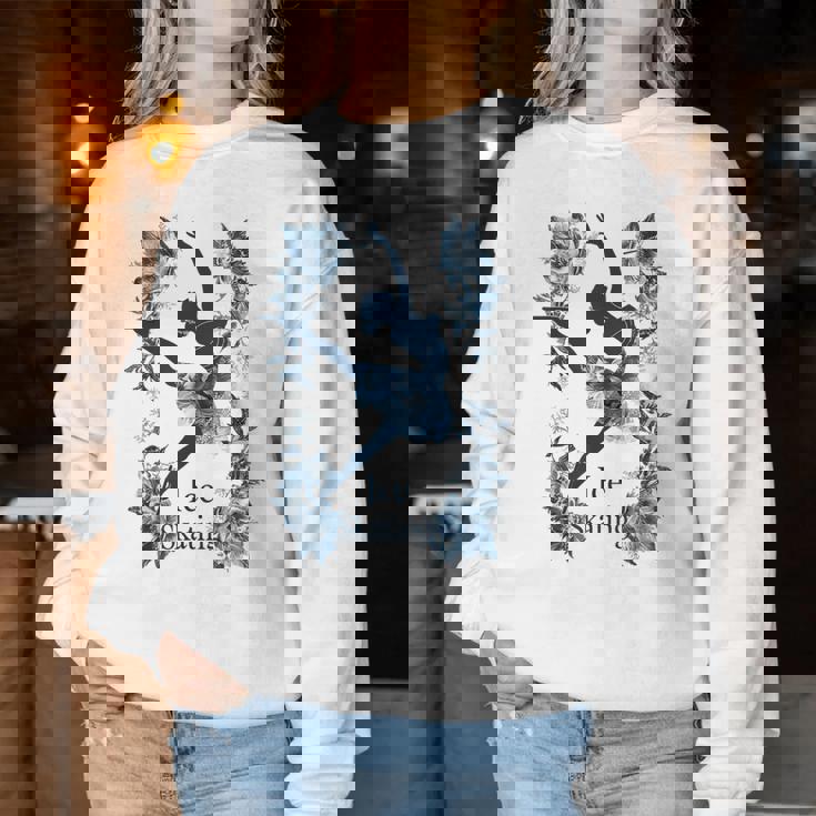 Floral Ice スケーター ダンシング スポーツ フィギュアスケート レディーススウェットシャツ 面白い贈り物